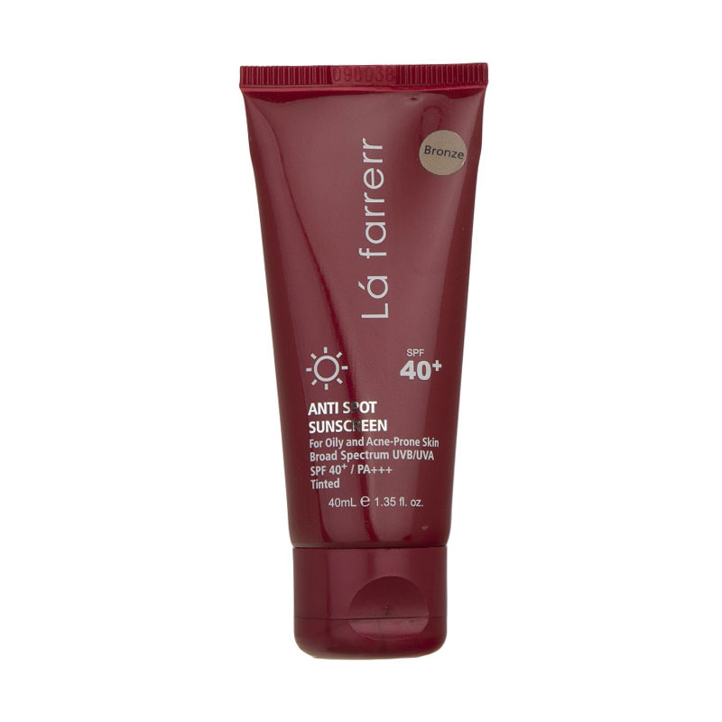 کرم ضد آفتاب و ضد لک رنگی (تیره) لافارر مدل Acne-Prone Bronze spf40 حجم 40 میل مخصوص پوست های چرب و مستعد آکنه