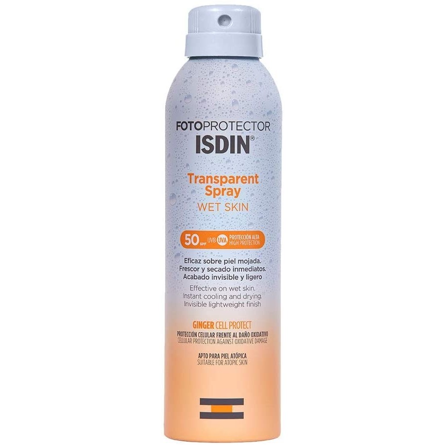 اسپری ضد آفتاب ایزدین SPF50 مدل TRANSPARENT حجم 250 میل