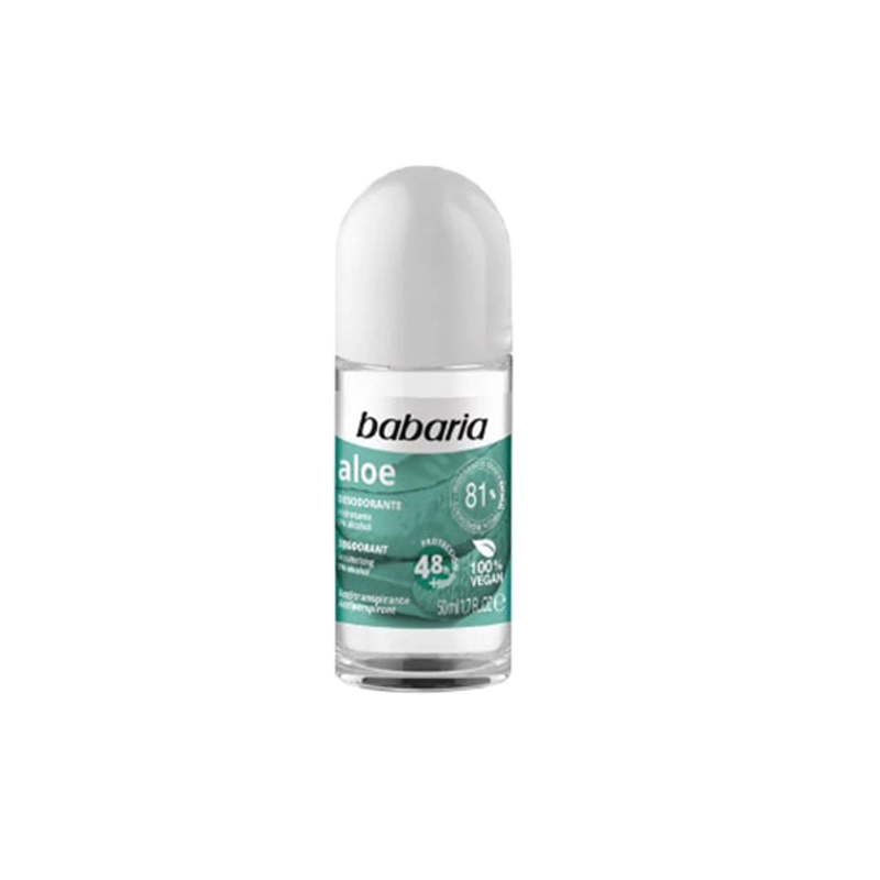 مام رول ضدتعریق آلوئه ورا باباریا ۵۰میل / BABARIA Aloe Deodorant 48H 