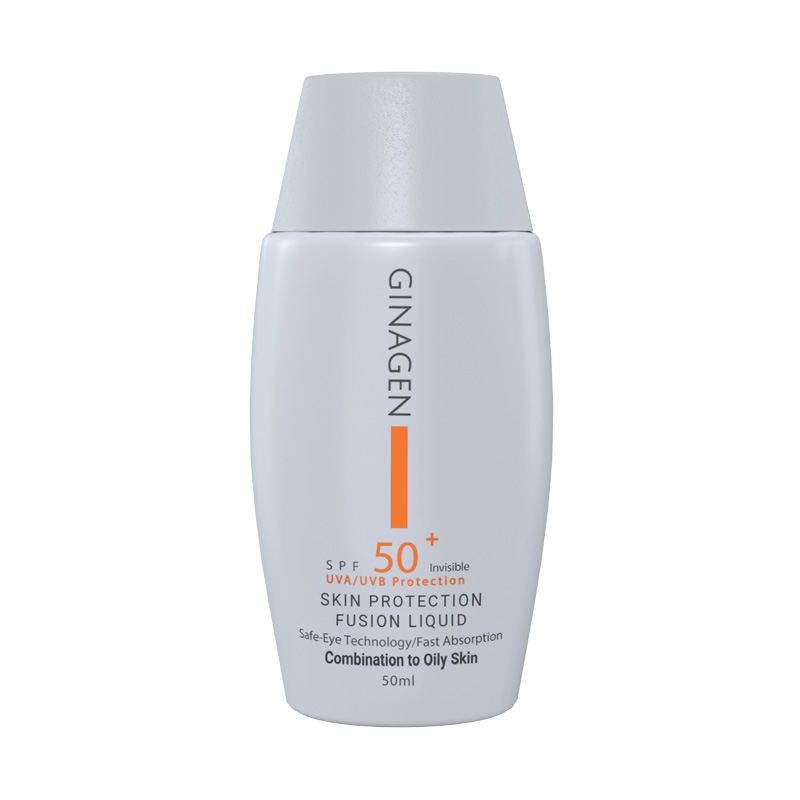 کرم ضدآفتاب بی رنگ ژیناژن SPF50 مناسب پوست چرب حجم 50 میل