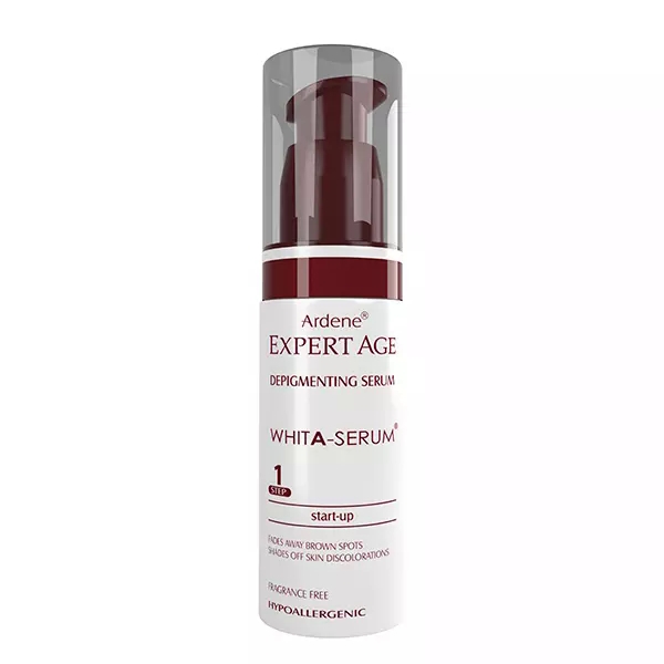 سرم روشن‌کننده Whita Serum آردن اکسپرت‌ایج مناسب لک‌های قهوه‌ای صورت، گردن، سینه و بدن 30میل