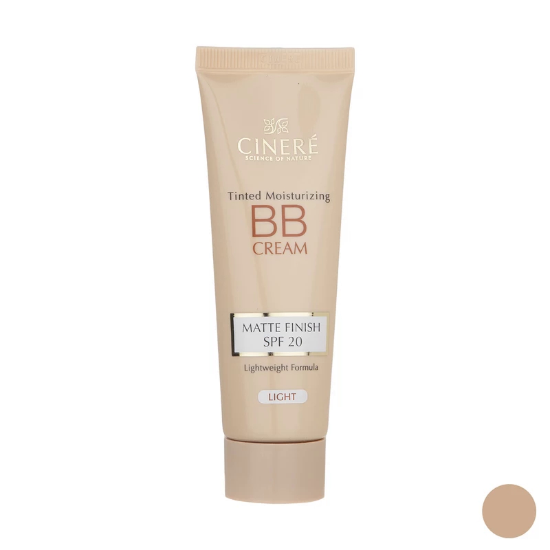 کرم پودر سینره مرطوب کننده BB کرم SPF20 مناسب انواع پوست حجم 50 میل-رنگ روشن