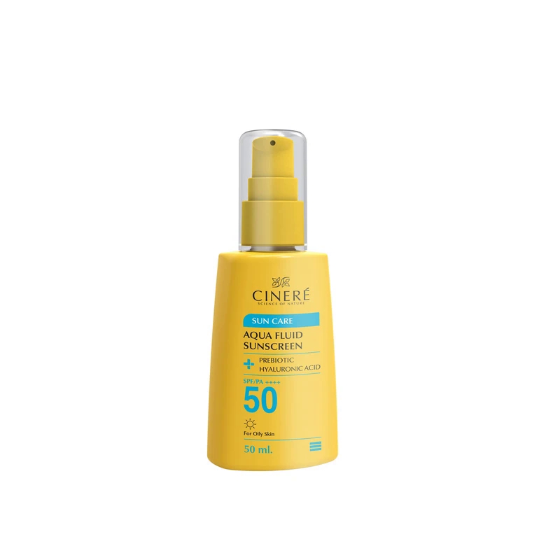 ضدآفتاب فلوئید بی‌رنگ سینره SPF50 مناسب پوست‌چرب و مستعد جوش 50میل