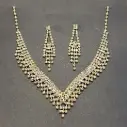 نیم ست زنانه تیتانیوم طرح جواهر کد w-se-02