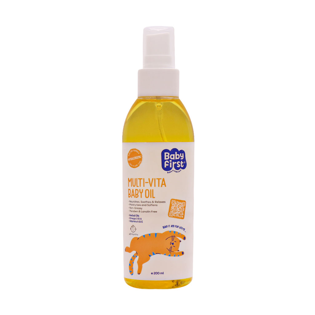 روغن بچه ویتامینه سی گل مدل Baby First حجم 200 میل