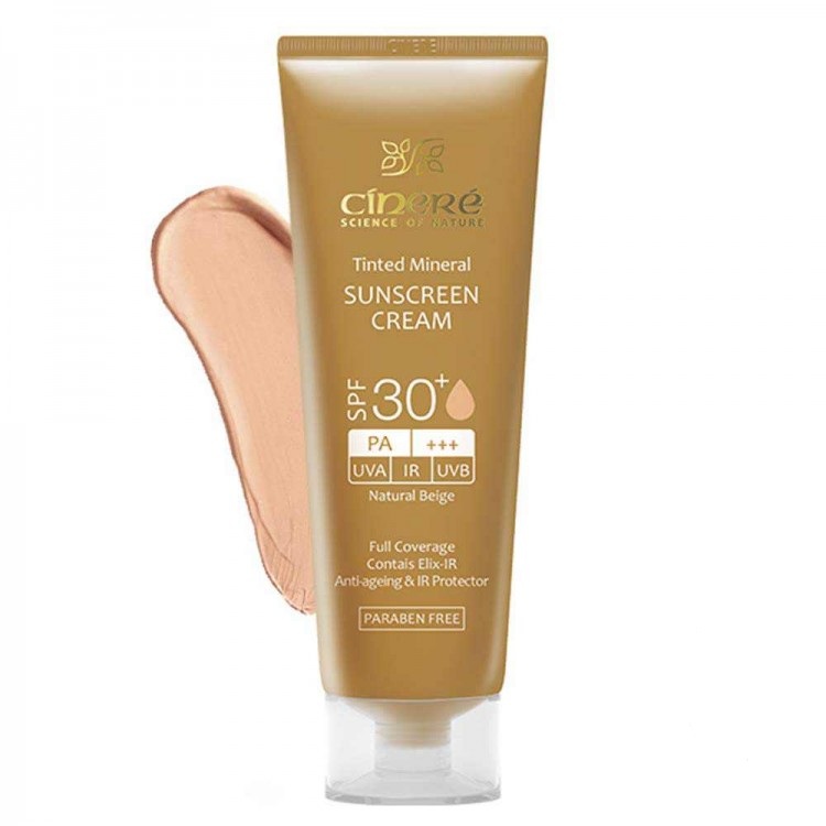 کرم ضد آفتاب رنگی سینره SPF30 مناسب پوست حساس تا خشک حجم 50 میل-بژ طبیعی