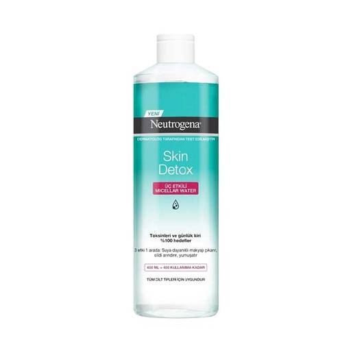 محلول Micellar واتر نوتروژینا مدل Skin Detox مناسب انواع پوست حجم 400 میل
