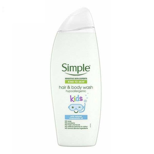 شامپو سر و بدن کودک سیمپل مدل Kind To Skin حجم 500 میل