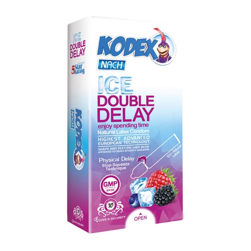 کاندوم ناچ کدکس مدل ICE DOUBLE DELAY بسته 10 عددی