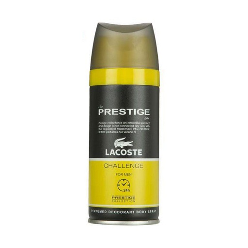 اسپری خوشبو کننده بدن مردانه پرستیژ مدل Lacoste Challenge حجم 150 میلی لیتر