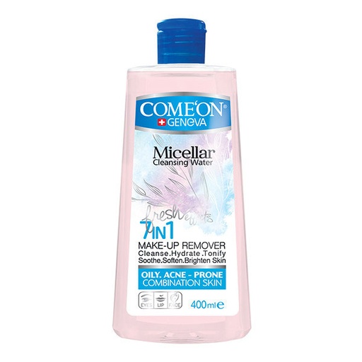 محلول پاک کننده آرایش صورت کامان مدل OILY SKIN حجم 400 میل