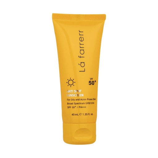 کرم ضد آفتاب بدون رنگ لافارر مدل Oily and Acne-Prone SPF50 حجم 40 میل مخصوص پوست چرب و متسعد آکنه