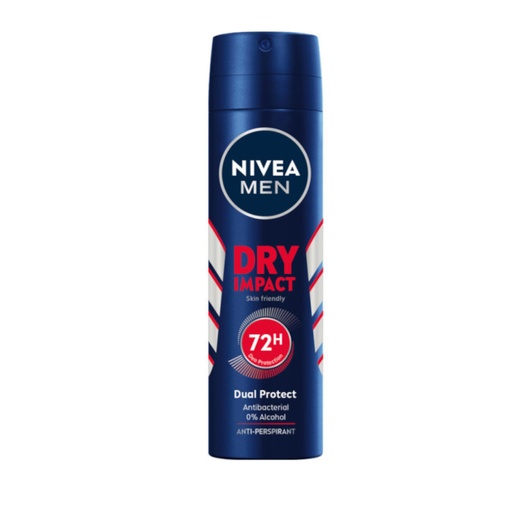 اسپری ضد تعریق مردانه نیوآ مدل DRY IMPACT 72h حجم 150 میلی لیتر