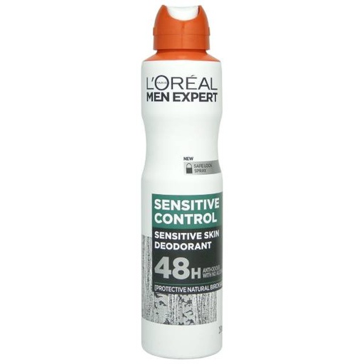 اسپری ضد تعریق مردانه لورآل سری Men Expert مدل SENSITIVE CONTROL حجم 250 میل
