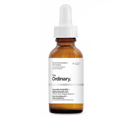 سرم روشن کننده پوست دی اوردینری مدل Ascorbic Acid 8% + Alpha Arbutin 2% حجم 30 میلی لیتر