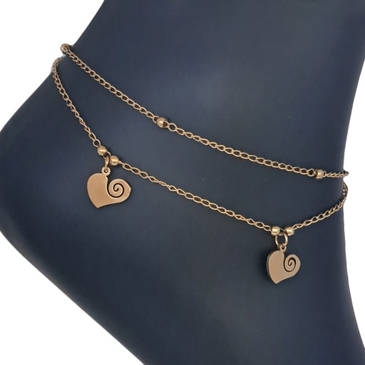 پابند استیل دو ردیفه مدل قلب کد W-an-24