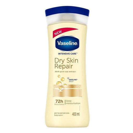 لوسیون بدن وازلین مدل Dry Skin Repair حجم 400 میل