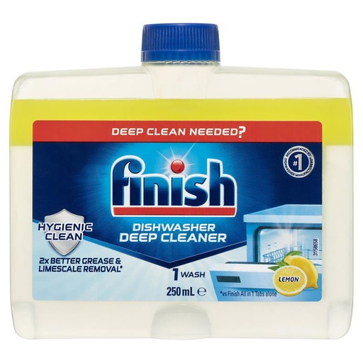 مایع جرم گیر ماشین ظرفشویی فینیش با اسانس لیمو 250 میلی لیتر Finish