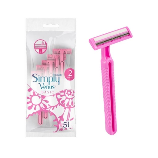 خودتراش ژیلت مدل Simply Venus Basic بسته 5 عددی