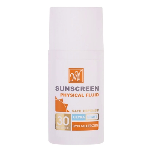 فلوئید ضدآفتاب فیزیکال بی‌رنگ مای +SPF30 انواع‌پوست و پوست‌حساس 50میل