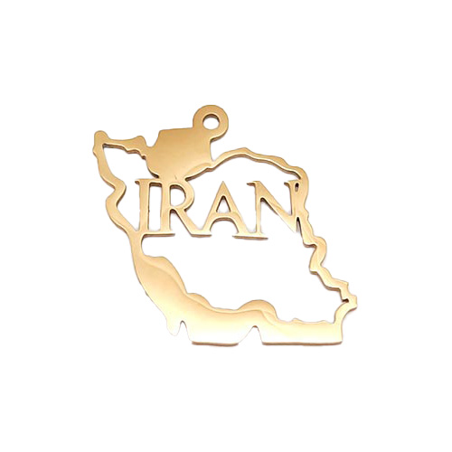 گردنبند استیل مدل نقشه ایران 
