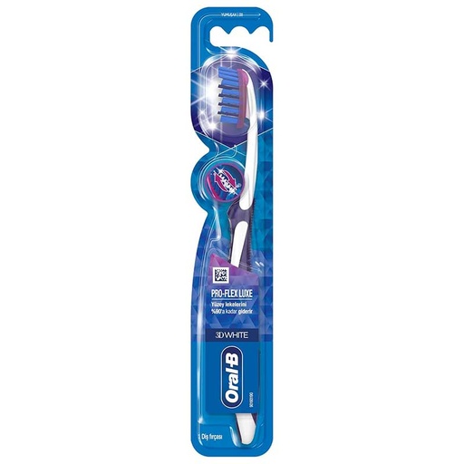 مسواک اورال-بی مدل Pro-Flex Luxe 3D White با برس متوسط