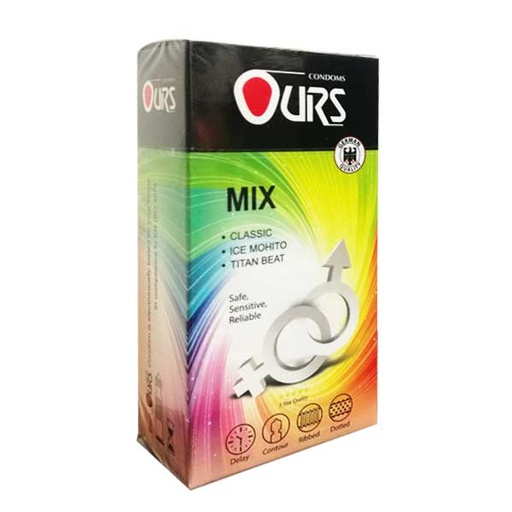 کاندوم اورز مدل Mix بسته 12 عددی