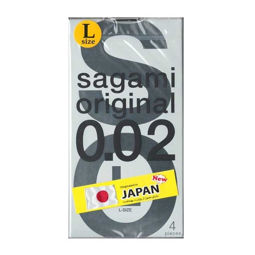 کاندوم ساگامی سایز بزرگ چهار عددی SAGAMI ORIGINAL 0.02