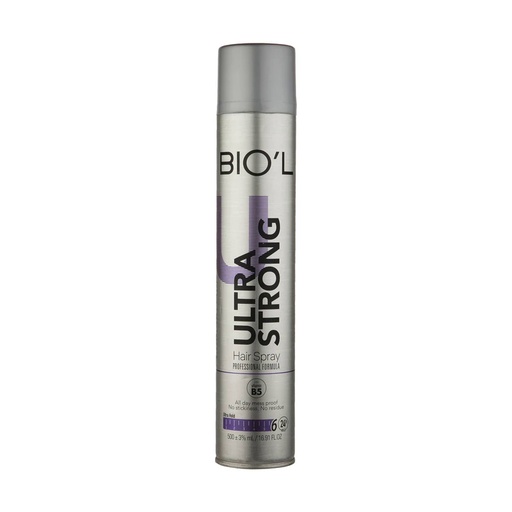 اسپری حالت دهنده مو بیول مدل Ultra Strong حجم 500 میل