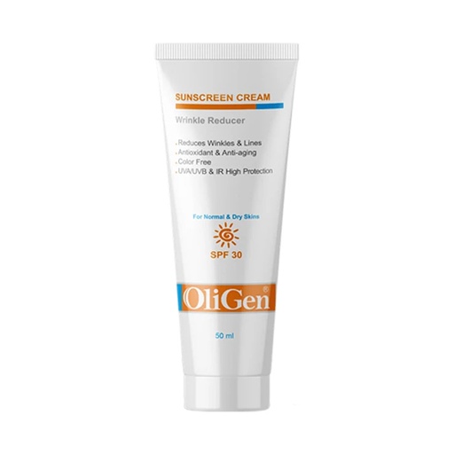 کرم ضدآفتاب و ضدچروک بی‌رنگ SPF30 الی‌ژن پوست خشک‌ومعمولی 50میل