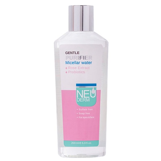 محلول پاک کننده آرایش صورت نئودرم مدل Gentle Purifier حجم 200 میل